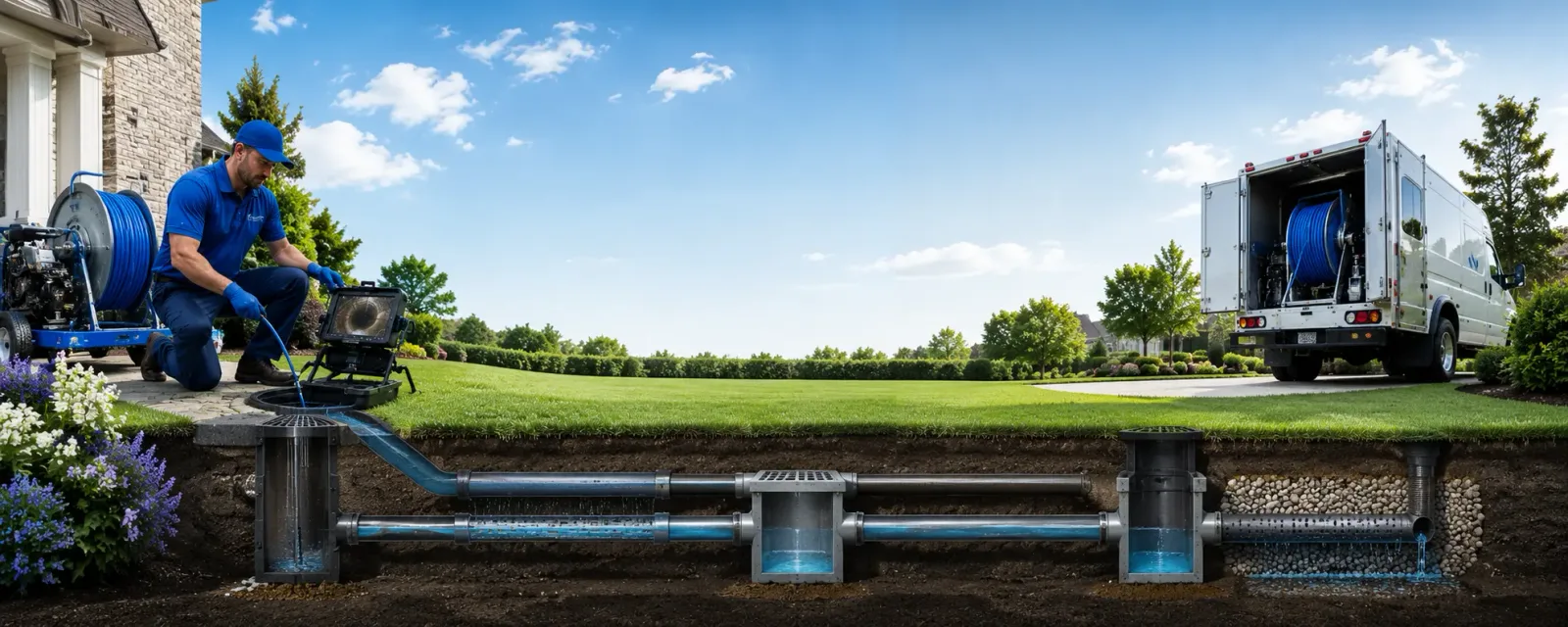 Outdoor drain cleaning information for Glidden, TX